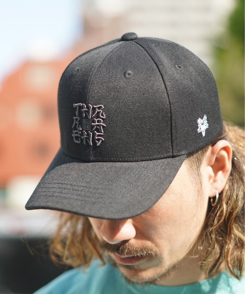 THRASHER（スラッシャー）の「SANSKRIT BOX SnapBack CAP/スラッシャー帽子（キャップ・メンズ・ブラック×ホワイト/ブラック×グレー・FREE）」の11枚目の写真