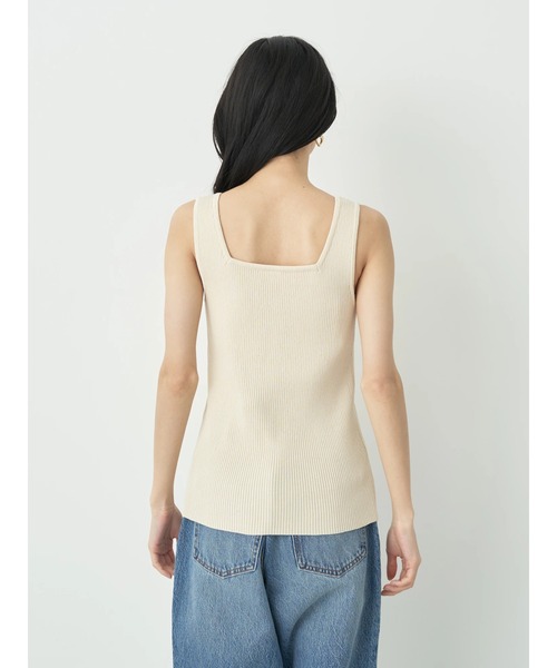 earth music&ecology（アースミュージックアンドエコロジー）の「2WAYリブニットタンクトップ（インナーウェア/肌着・レディース・ブラック/イエロー/アイボリー/ブルー・S/M）」の14枚目の写真