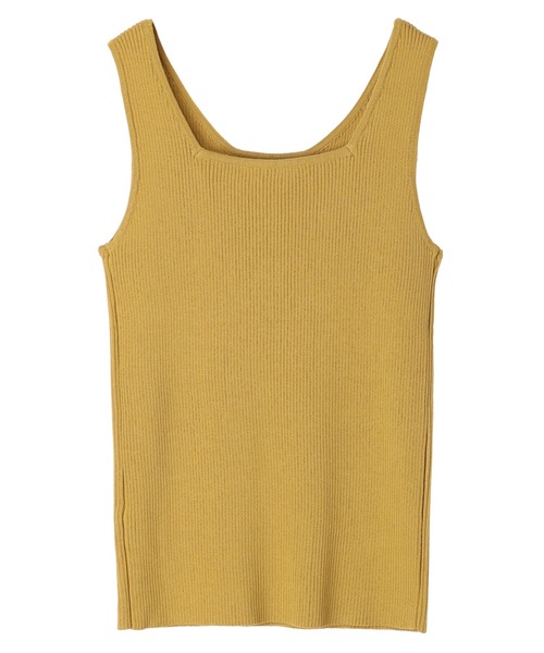 earth music&ecology（アースミュージックアンドエコロジー）の「2WAYリブニットタンクトップ（インナーウェア/肌着・レディース・ブラック/イエロー/アイボリー/ブルー・S/M）」の16枚目の写真