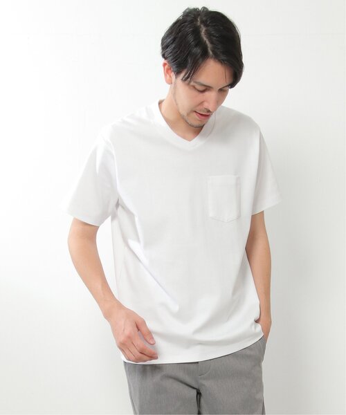 IKKA LOUNGE（イッカラウンジ）の「ポンチＶネックジャケットＴシャツ（Tシャツ/カットソー・メンズ・ホワイト・S/M/L/XL）」の22枚目の写真