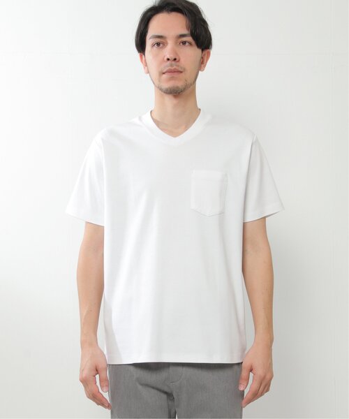 IKKA LOUNGE（イッカラウンジ）の「ポンチＶネックジャケットＴシャツ（Tシャツ/カットソー・メンズ・ホワイト・S/M/L/XL）」の15枚目の写真