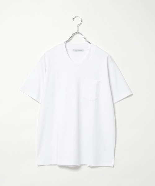 IKKA LOUNGE（イッカラウンジ）の「ポンチＶネックジャケットＴシャツ（Tシャツ/カットソー・メンズ・ホワイト・S/M/L/XL）」の2枚目の写真