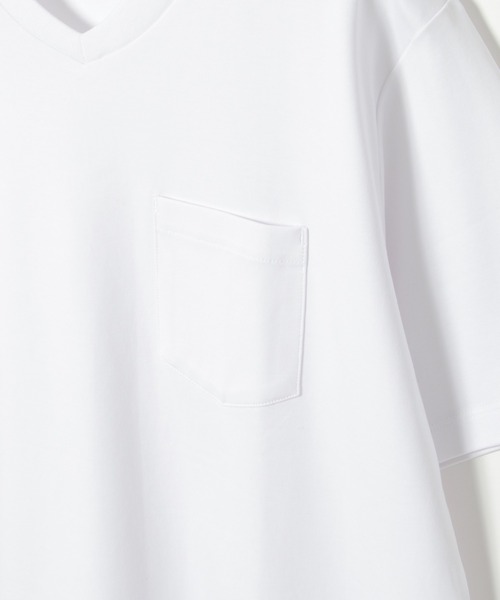 IKKA LOUNGE（イッカラウンジ）の「ポンチＶネックジャケットＴシャツ（Tシャツ/カットソー・メンズ・ホワイト・S/M/L/XL）」の3枚目の写真