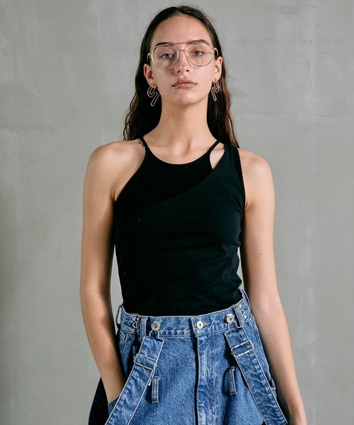 PRANK PROJECT（プランクプロジェクト）の「カッティングトップ / Cutting Top（Tシャツ/カットソー・レディース・グレー/ブラック/アイボリー・FREE）」の2枚目の写真