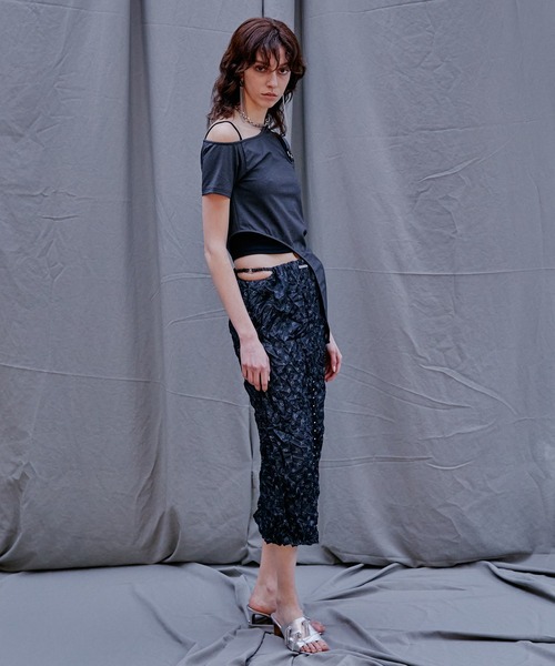 PRANK PROJECT（プランクプロジェクト）の「カッティングトップ / Cutting Top（Tシャツ/カットソー・レディース・グレー/ブラック/アイボリー・FREE）」の7枚目の写真