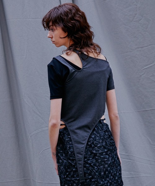 PRANK PROJECT（プランクプロジェクト）の「カッティングトップ / Cutting Top（Tシャツ/カットソー・レディース・グレー/ブラック/アイボリー・FREE）」の11枚目の写真