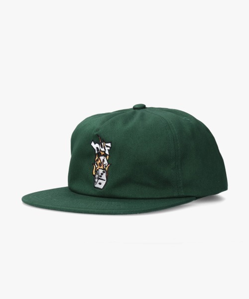 HUF(ハフ)の「HUF DICEY SNAPBACK(キャップ・メンズ・ブラック/ダークグリーン・O/S)」の2枚目の写真