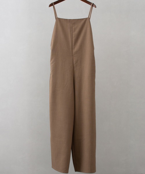 SpRay（スプレイ）の「リネンライクサロペット（つなぎ/オールインワン・レディース・グレイッシュベージュ/カーキ/アイボリー/ブラック/ブラウン・FREE）」の3枚目の写真