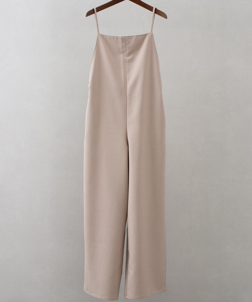 SpRay（スプレイ）の「リネンライクサロペット（つなぎ/オールインワン・レディース・グレイッシュベージュ/カーキ/アイボリー/ブラック/ブラウン・FREE）」の4枚目の写真