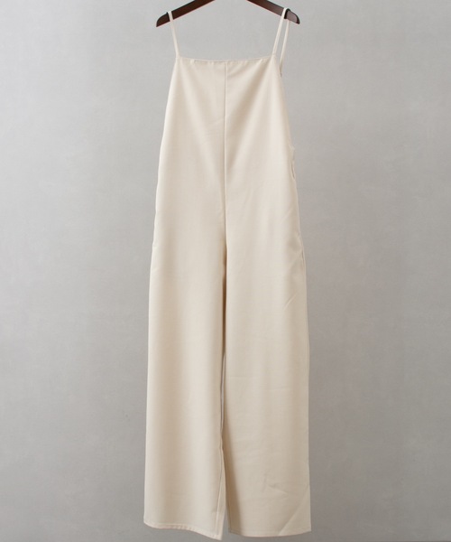 SpRay（スプレイ）の「リネンライクサロペット（つなぎ/オールインワン・レディース・グレイッシュベージュ/カーキ/アイボリー/ブラック/ブラウン・FREE）」の2枚目の写真