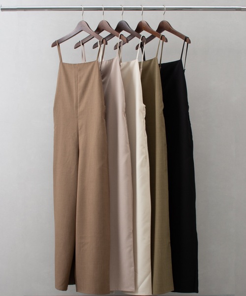 SpRay（スプレイ）の「リネンライクサロペット（つなぎ/オールインワン・レディース・グレイッシュベージュ/カーキ/アイボリー/ブラック/ブラウン・FREE）」の6枚目の写真