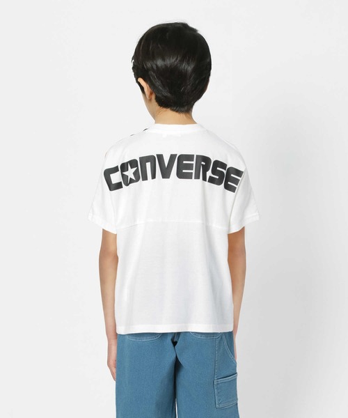 CONVERSE(コンバース)の「【CONVERSE】フットボールTシャツ(Tシャツ/カットソー・キッズ・ブラック/レッド/ホワイト/グリーン・130/160/120/105/150/140)」の2枚目の写真