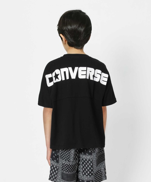 CONVERSE(コンバース)の「【CONVERSE】フットボールTシャツ(Tシャツ/カットソー・キッズ・ブラック/レッド/ホワイト/グリーン・130/160/120/105/150/140)」の3枚目の写真