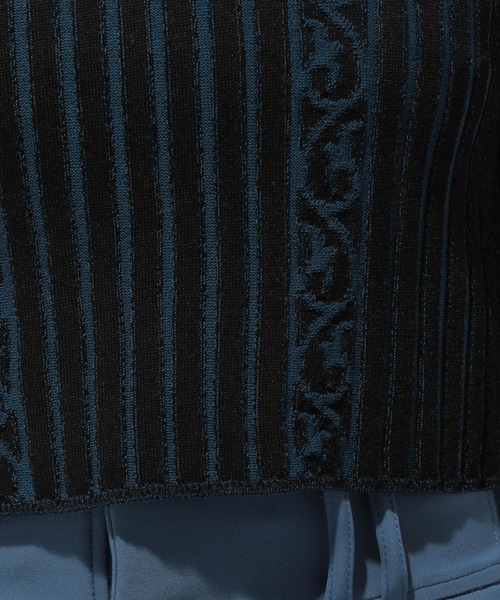 HARE(ハレ)の「クロップドガラハイネックニット(HARE)(ニット/セーター・レディース・ブラック/オレンジ・FREE)」の12枚目の写真