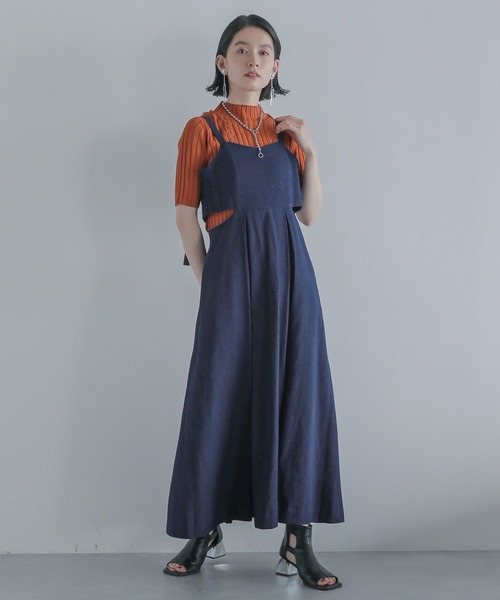 HARE(ハレ)の「クロップドガラハイネックニット(HARE)(ニット/セーター・レディース・ブラック/オレンジ・FREE)」の17枚目の写真