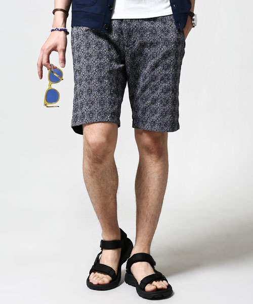 NANO universe（ナノユニバース）の「ジャガードワッシャーショーツ（その他パンツ・メンズ・レッド/ベージュ/グリーン/ネイビー/グレー/ブラック・LARGE/SMALL/MEDIUM）」の6枚目の写真