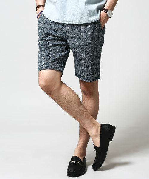 NANO universe（ナノユニバース）の「ジャガードワッシャーショーツ（その他パンツ・メンズ・レッド/ベージュ/グリーン/ネイビー/グレー/ブラック・LARGE/SMALL/MEDIUM）」の5枚目の写真