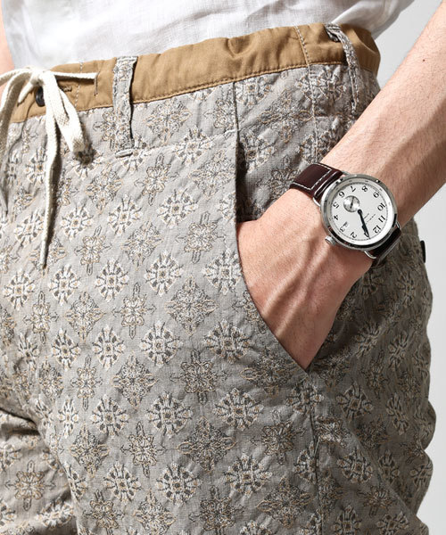 NANO universe（ナノユニバース）の「ジャガードワッシャーショーツ（その他パンツ・メンズ・レッド/ベージュ/グリーン/ネイビー/グレー/ブラック・LARGE/SMALL/MEDIUM）」の9枚目の写真