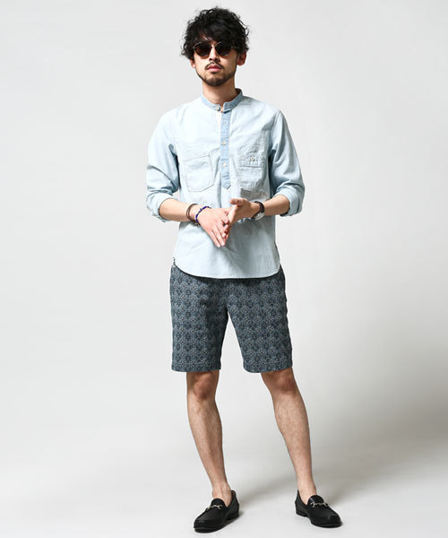 NANO universe（ナノユニバース）の「ジャガードワッシャーショーツ（その他パンツ・メンズ・レッド/ベージュ/グリーン/ネイビー/グレー/ブラック・LARGE/SMALL/MEDIUM）」の16枚目の写真