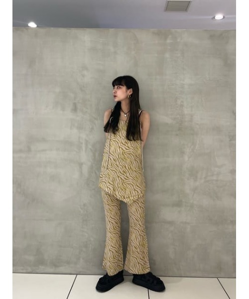 THROW by SLY（スローバイスライ）の「THROW SUMMER ROPE TOPS サマー ロープ トップス ゼブラ柄 キャミソール チュニック セットアップ可能（キャミソール・レディース・マルチ/ブラック・FREE）」の10枚目の写真