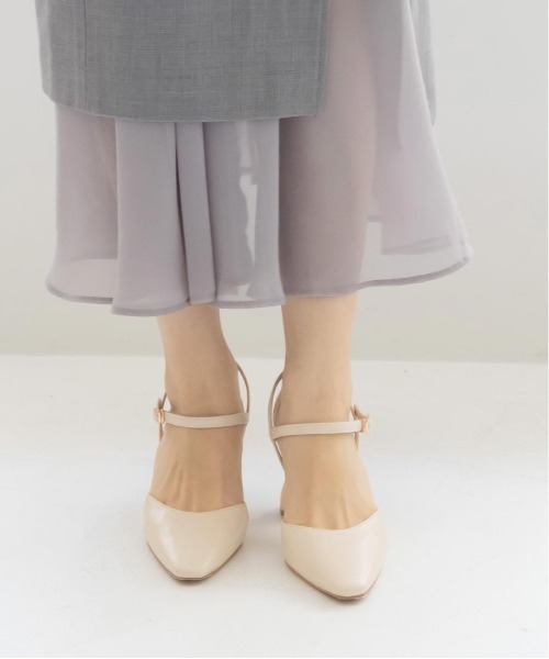 RANDA（ランダ）の「ヒールコンシャスバックストラップパンプス（パンプス・レディース・イエロー/アイボリー/ブラック・S/M/LL/L）」の6枚目の写真