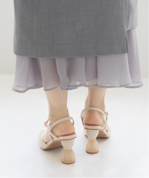 RANDA（ランダ）の「ヒールコンシャスバックストラップパンプス（パンプス・レディース・イエロー/アイボリー/ブラック・S/M/LL/L）」の7枚目の写真