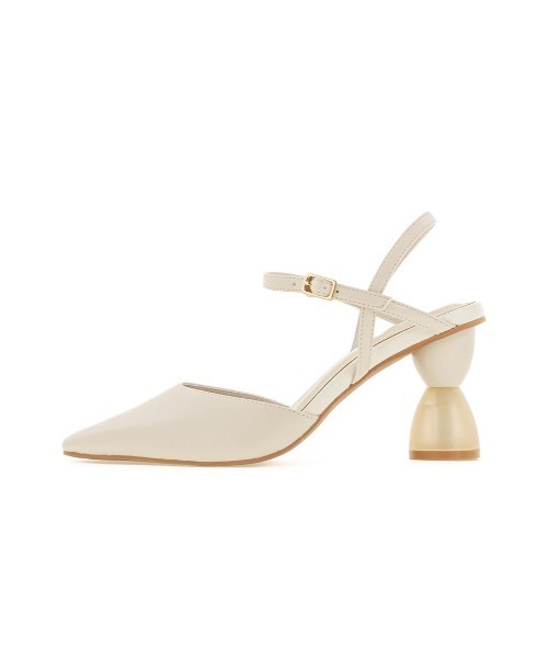 RANDA（ランダ）の「ヒールコンシャスバックストラップパンプス（パンプス・レディース・イエロー/アイボリー/ブラック・S/M/LL/L）」の17枚目の写真