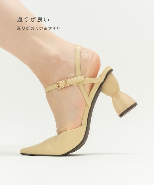 RANDA（ランダ）の「ヒールコンシャスバックストラップパンプス（パンプス・レディース・イエロー/アイボリー/ブラック・S/M/LL/L）」の22枚目の写真