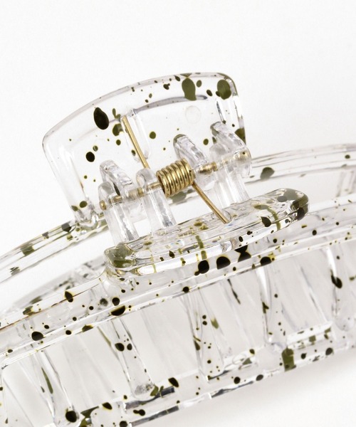 LEPSIM（レプシィム）の「クリアバンスクリップ　195769（その他ヘアアクセサリー・レディース・カーキ/シルバー/ベージュ・ONE SIZE）」の8枚目の写真