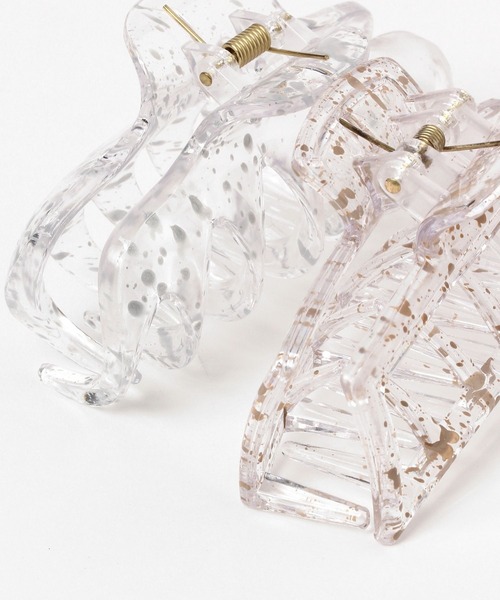 LEPSIM（レプシィム）の「クリアバンスクリップ　195769（その他ヘアアクセサリー・レディース・カーキ/シルバー/ベージュ・ONE SIZE）」の11枚目の写真