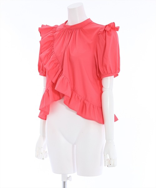 clear（クリア）の「アシンメトリーフリルデザインブラウス≪2024SS≫（シャツ/ブラウス・レディース・ピンク/オフホワイト/ブラック/ベージュ・F）」の13枚目の写真