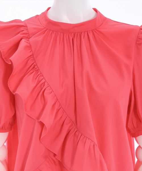 clear（クリア）の「アシンメトリーフリルデザインブラウス≪2024SS≫（シャツ/ブラウス・レディース・ピンク/オフホワイト/ブラック/ベージュ・F）」の10枚目の写真