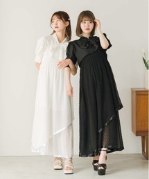 apres jour by あかちゃす | 【あかちゃすコラボアイテム】ショートボウタイブラウス【ZOZOTOWN限定アイテム】(シャツ/ブラウス)