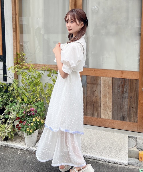 apres jour by あかちゃす(アプレジュールバイアカチャス)の「【あかちゃすコラボアイテム】ショートボウタイブラウス【ZOZOTOWN限定アイテム】(シャツ/ブラウス・レディース・ブラック/オフホワイト・X-LARGE/フリー)」の5枚目の写真