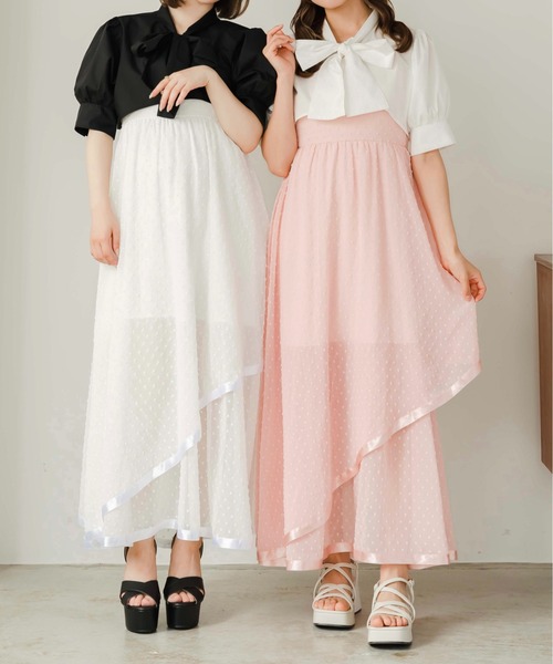 apres jour by あかちゃす(アプレジュールバイアカチャス)の「【あかちゃすコラボアイテム】ショートボウタイブラウス【ZOZOTOWN限定アイテム】(シャツ/ブラウス・レディース・ブラック/オフホワイト・X-LARGE/フリー)」の16枚目の写真