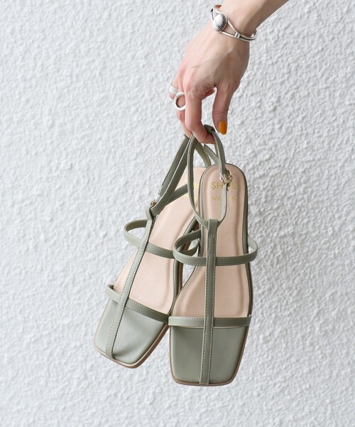 SHIPS(シップス)の「* スリム ストラップ サンダル 22.5~25.5cm◆(サンダル・レディース・オリーブ/ブラック/オフホワイト/ベージュ系・30/55/50/25/40)」の21枚目の写真