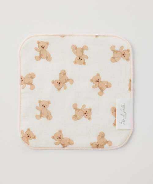 lien de famille (リヤンドファミーユ)の「オーガニックコットンミニタオル(その他ベビー用品・キッズ・グリーン系その他/ブルー系その他/イエロー/ピンク/ホワイト系その他/その他/グレー系その他/ブラウン系その他/イエロー系その他/スモークピンク・ONE SIZE)」の4枚目の写真