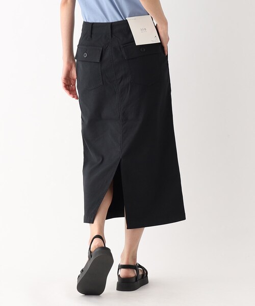 OPAQUE.CLIP（オペークドットクリップ）の「オーガニックコットン混 ベイカースカート【洗濯機洗い可/ストレッチ】（スカート・レディース・カーキ/ブラック/ボルドー・42/40/38/36/34）」の17枚目の写真