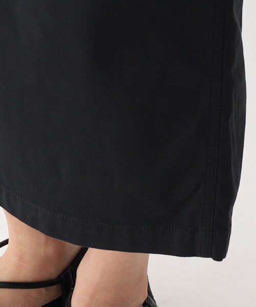 OPAQUE.CLIP（オペークドットクリップ）の「オーガニックコットン混 ベイカースカート【洗濯機洗い可/ストレッチ】（スカート・レディース・カーキ/ブラック/ボルドー・42/40/38/36/34）」の8枚目の写真