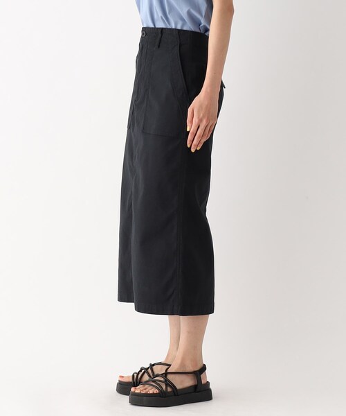 OPAQUE.CLIP（オペークドットクリップ）の「オーガニックコットン混 ベイカースカート【洗濯機洗い可/ストレッチ】（スカート・レディース・カーキ/ブラック/ボルドー・42/40/38/36/34）」の10枚目の写真