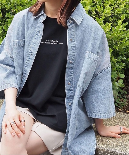 tiptop（ティップトップ）の「綿100％アソート刺繍Tシャツ（Tシャツ/カットソー・レディース・ホワイト系その他2/ブラック/ホワイト系その他/ホワイト系その他3/オフホワイト/ブラック系その他/ホワイト系その他4/ブラック系その他2/ホワイト系その他5・FREE）」の7枚目の写真