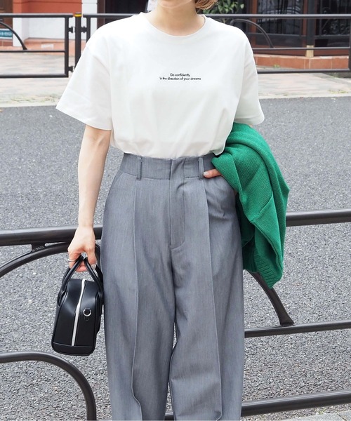 tiptop（ティップトップ）の「綿100％アソート刺繍Tシャツ（Tシャツ/カットソー・レディース・ホワイト系その他2/ブラック/ホワイト系その他/ホワイト系その他3/オフホワイト/ブラック系その他/ホワイト系その他4/ブラック系その他2/ホワイト系その他5・FREE）」の11枚目の写真