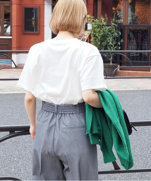 tiptop（ティップトップ）の「綿100％アソート刺繍Tシャツ（Tシャツ/カットソー・レディース・ホワイト系その他2/ブラック/ホワイト系その他/ホワイト系その他3/オフホワイト/ブラック系その他/ホワイト系その他4/ブラック系その他2/ホワイト系その他5・FREE）」の12枚目の写真