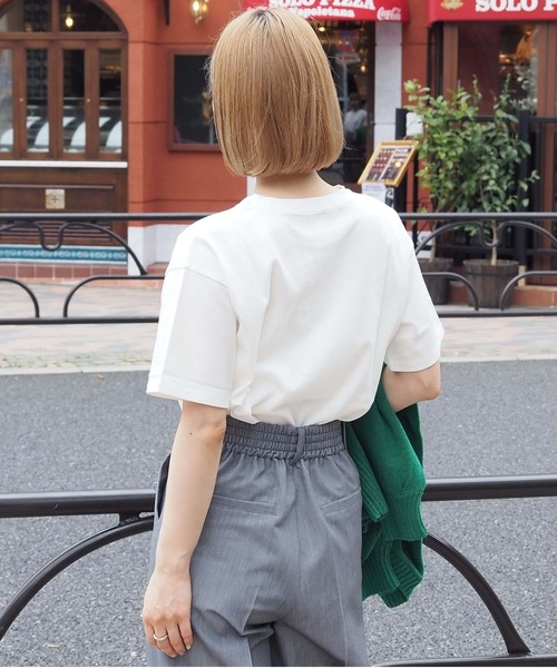 tiptop（ティップトップ）の「綿100％アソート刺繍Tシャツ（Tシャツ/カットソー・レディース・ホワイト系その他2/ブラック/ホワイト系その他/ホワイト系その他3/オフホワイト/ブラック系その他/ホワイト系その他4/ブラック系その他2/ホワイト系その他5・FREE）」の13枚目の写真