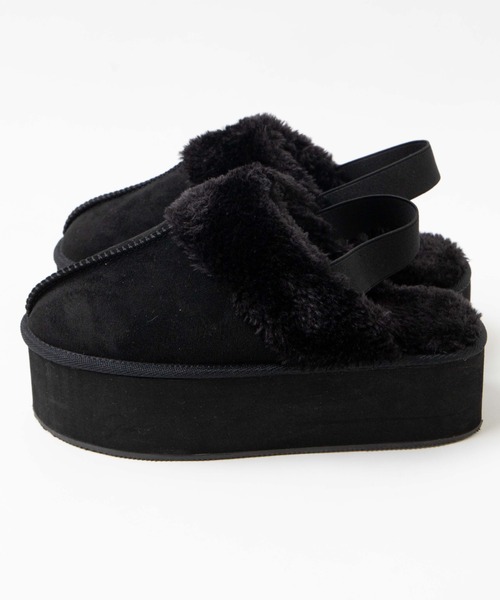 WEGO（ウィゴー）の「WEGO/フェイクムートンサボ（スリッポン・レディース・ベージュ/ブラック・MEDIUM/LARGE）」の11枚目の写真