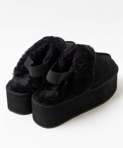 WEGO（ウィゴー）の「WEGO/フェイクムートンサボ（スリッポン・レディース・ベージュ/ブラック・MEDIUM/LARGE）」の12枚目の写真