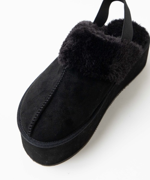 WEGO（ウィゴー）の「WEGO/フェイクムートンサボ（スリッポン・レディース・ベージュ/ブラック・MEDIUM/LARGE）」の14枚目の写真