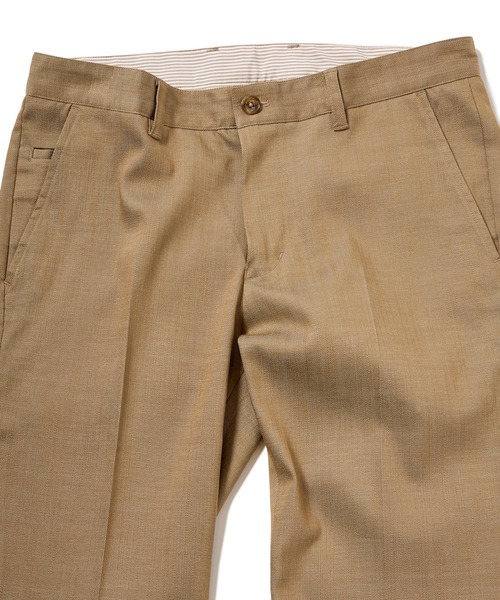 MEN'S BIGI（メンズビギ）の「スラブデイム調ロイヤルオックスシャンブレースラックスパンツ（スラックス・メンズ・ベージュ/ネイビー/ブラウン/グレー・01/02/03/04）」の14枚目の写真
