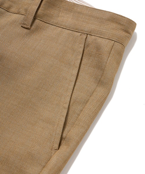 MEN'S BIGI（メンズビギ）の「スラブデイム調ロイヤルオックスシャンブレースラックスパンツ（スラックス・メンズ・ベージュ/ネイビー/ブラウン/グレー・01/02/03/04）」の11枚目の写真