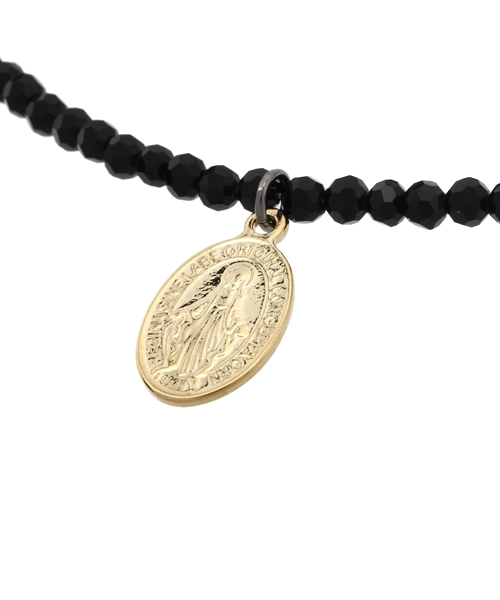 WEGO（ウィゴー）の「WEGO/マリアブラックネックレス（ネックレス・メンズ・ゴールド/ブラック・FREE）」の3枚目の写真